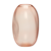 Vase en verre de forme ovoide rose pale 22cm