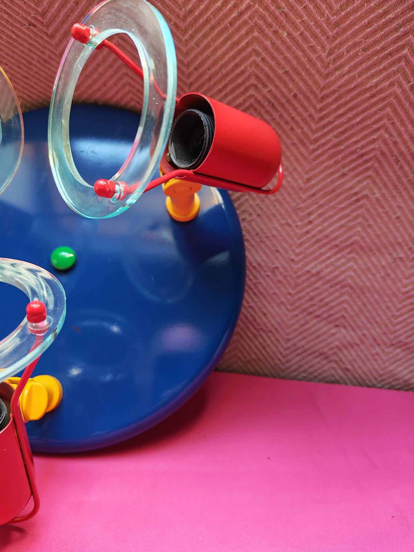 Vintage Ceiling Light "Fischer Leuchten" Multicolour Memphis Style - Year