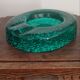 Kosta Boda art ashtray solid glass emerald circa 1970