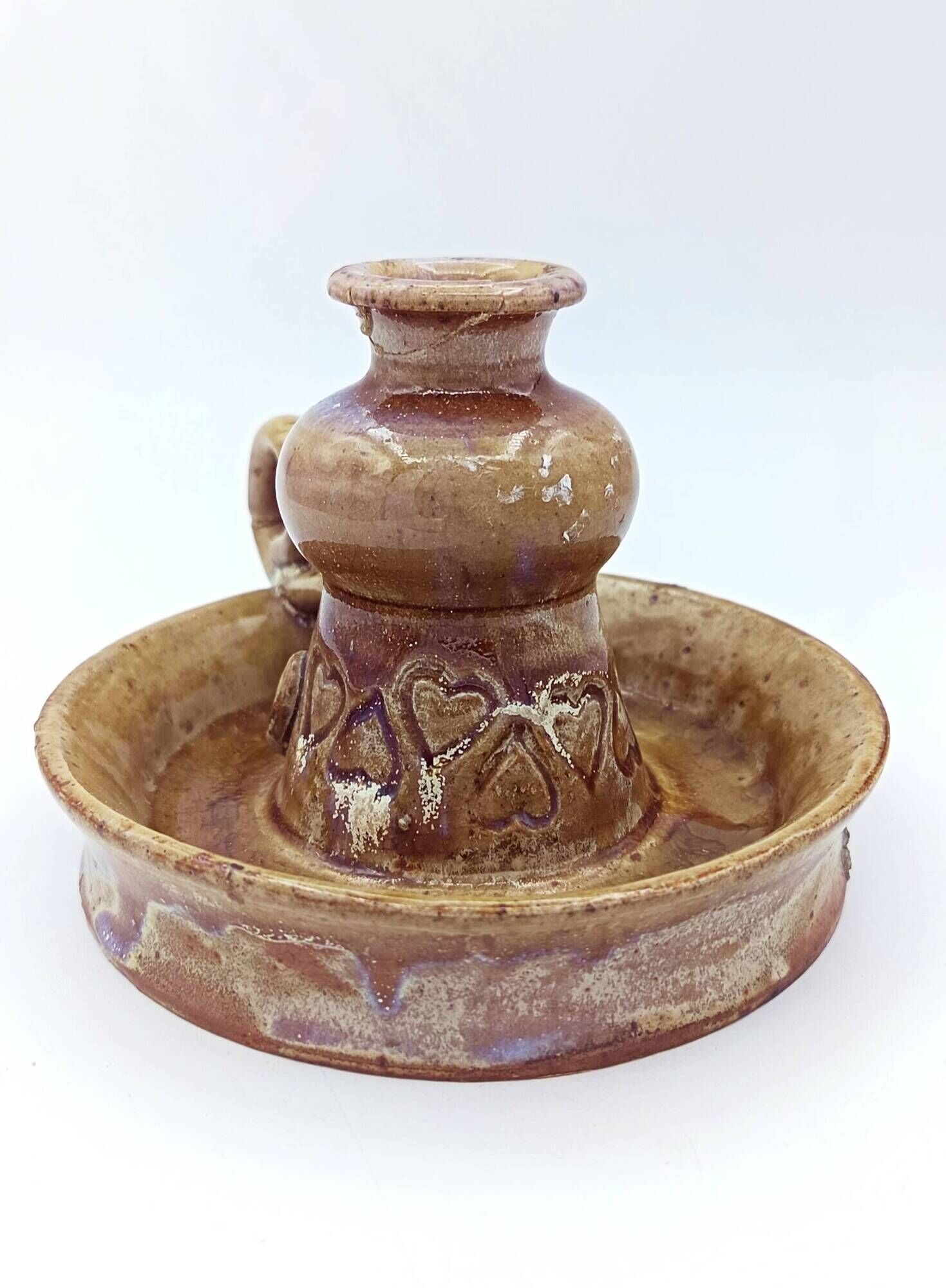 Stoneware candlestick by Pierre Pigaglio – Saint-Amand-en-Puisaye