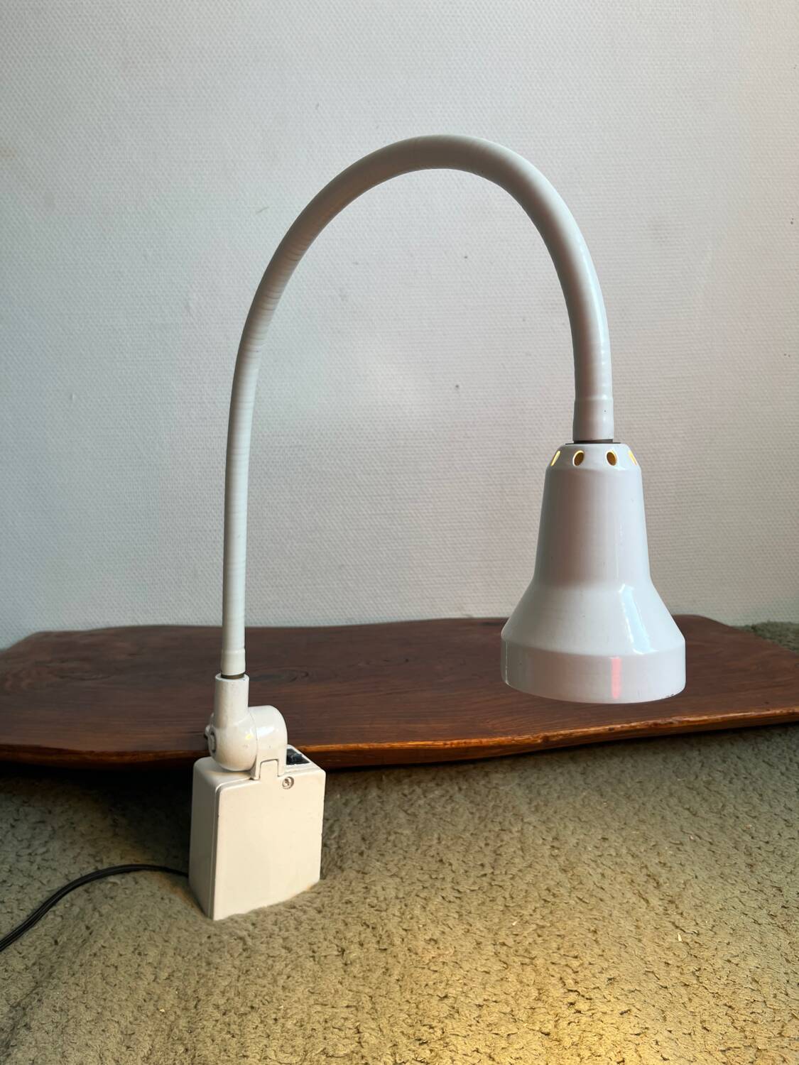 1950s tilting cast iron workshop lamp