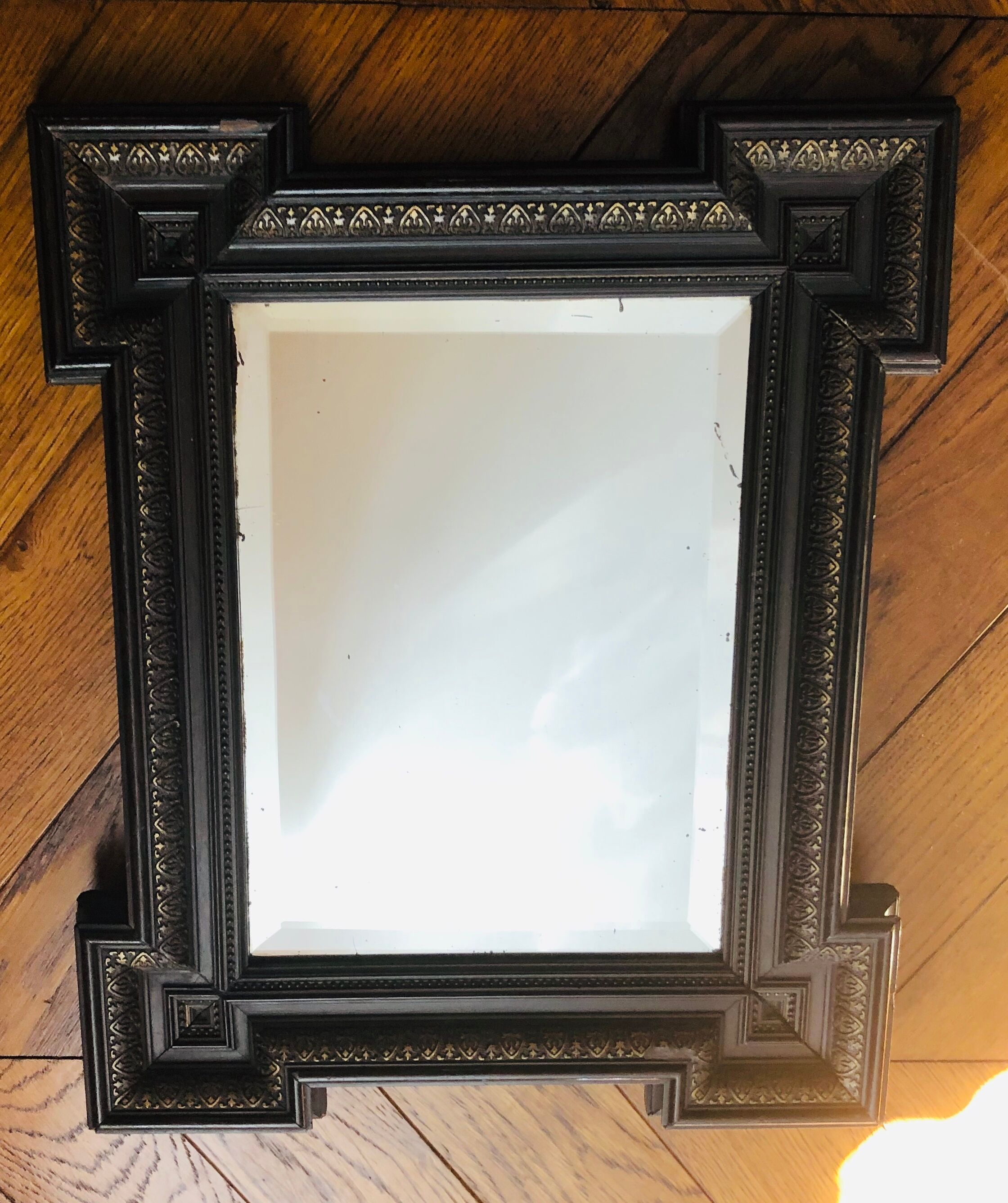 Old bevelled mirror - 44x36cm