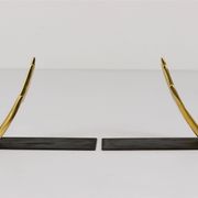Mid-century bookends by Carl Auböck with brass hands #1928, Vienna, Austria