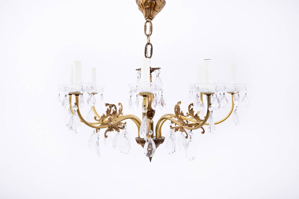 Chandelier, Northern Europe, mid 20th century.