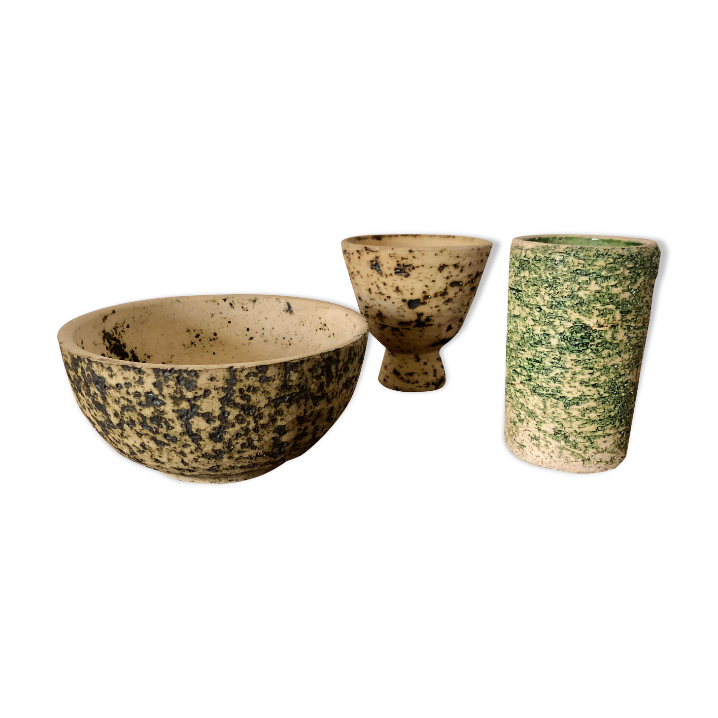 Set of 3 modernist ceramics Holland 1960