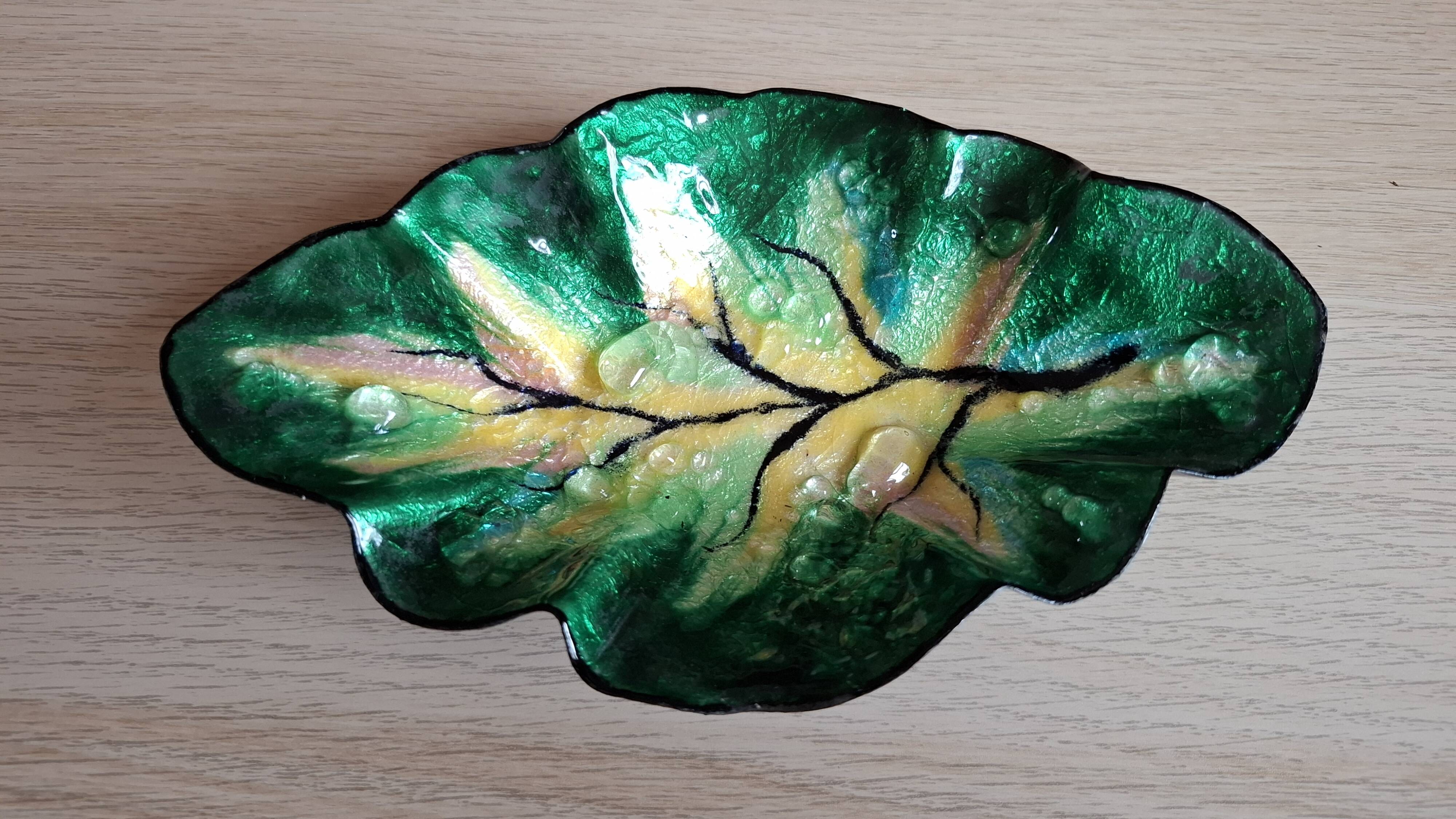 Limoges enamel trinket dish