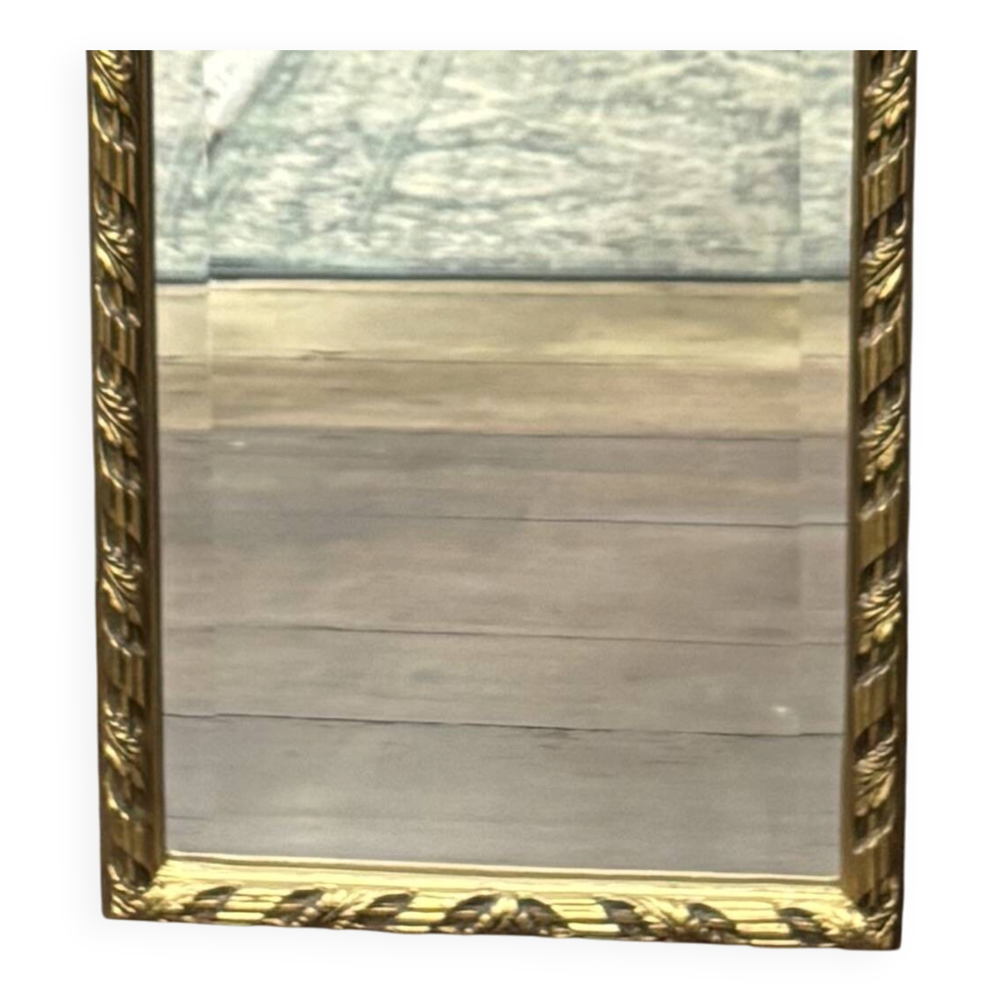 Miroir Mural Arqué Orné Doré Vintage Élégant Style Français/Rococo Revival