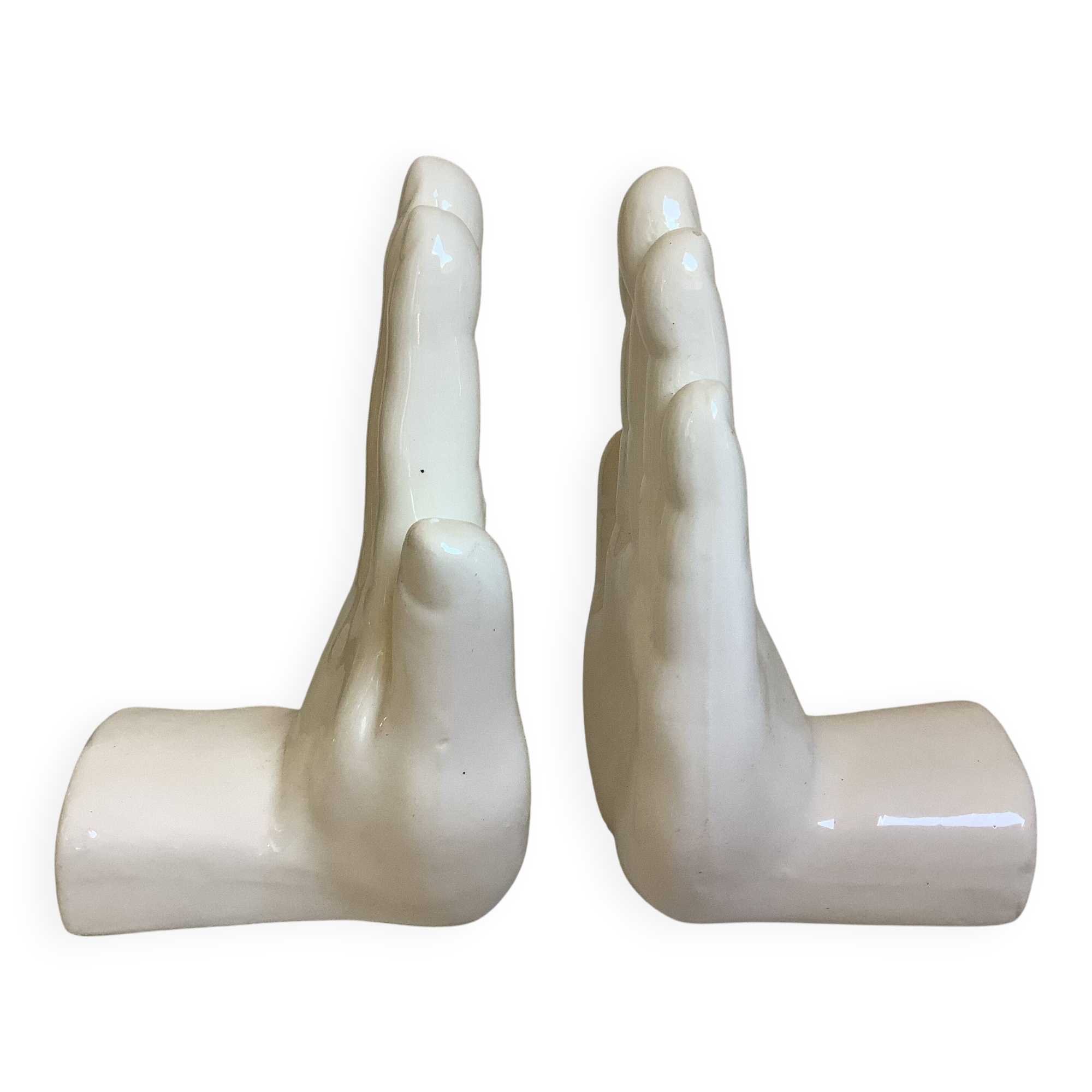 Paire de serre livres mains