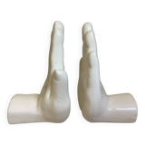 Paire de serre livres mains