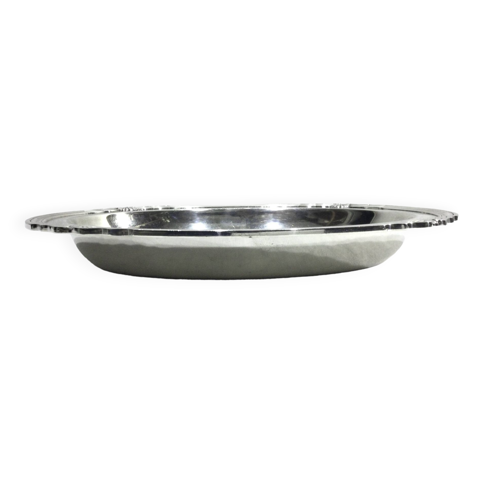 Gallia collection serving dish in silver metal