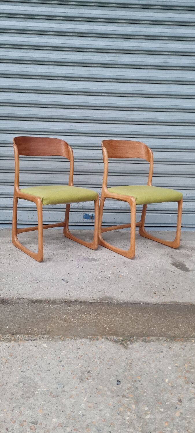 Pair of Baumann sled chairs