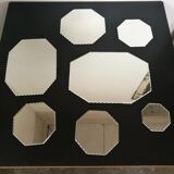 Set of 7 bevelled mirrors