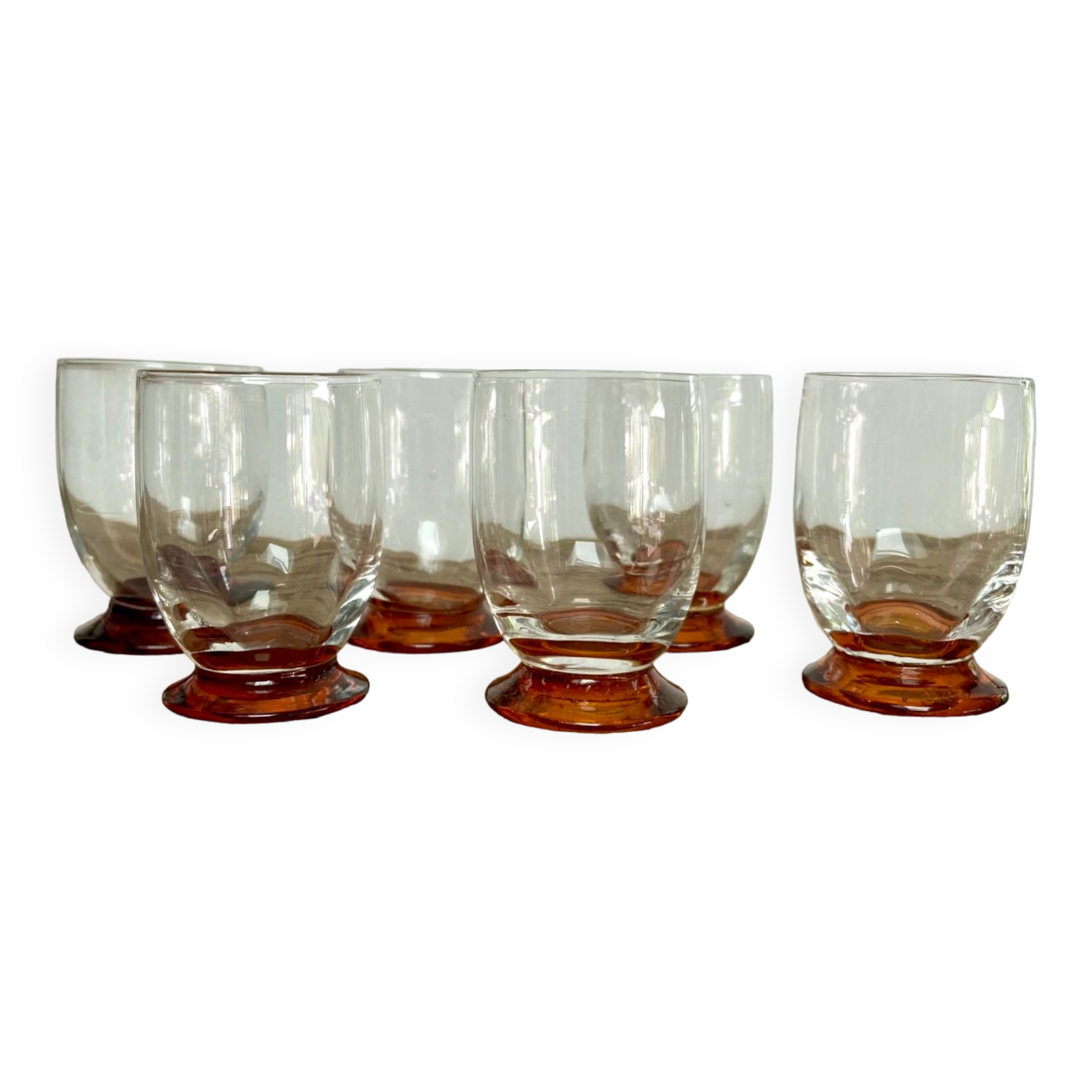 6 vintage liquor glasses