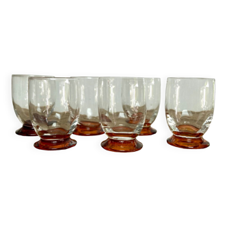 6 vintage liquor glasses