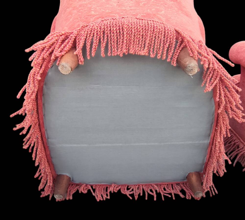 Pair of old toad armchairs