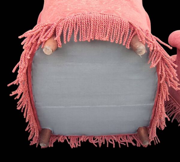 Paire anciens fauteuils crapaud