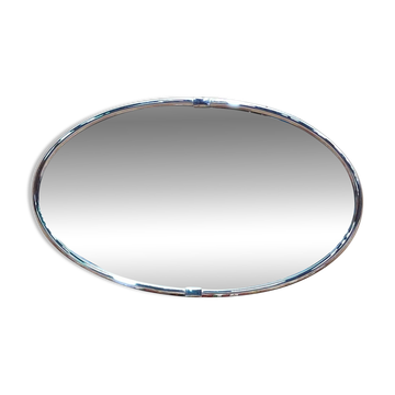 Large chrome Art Deco mirror