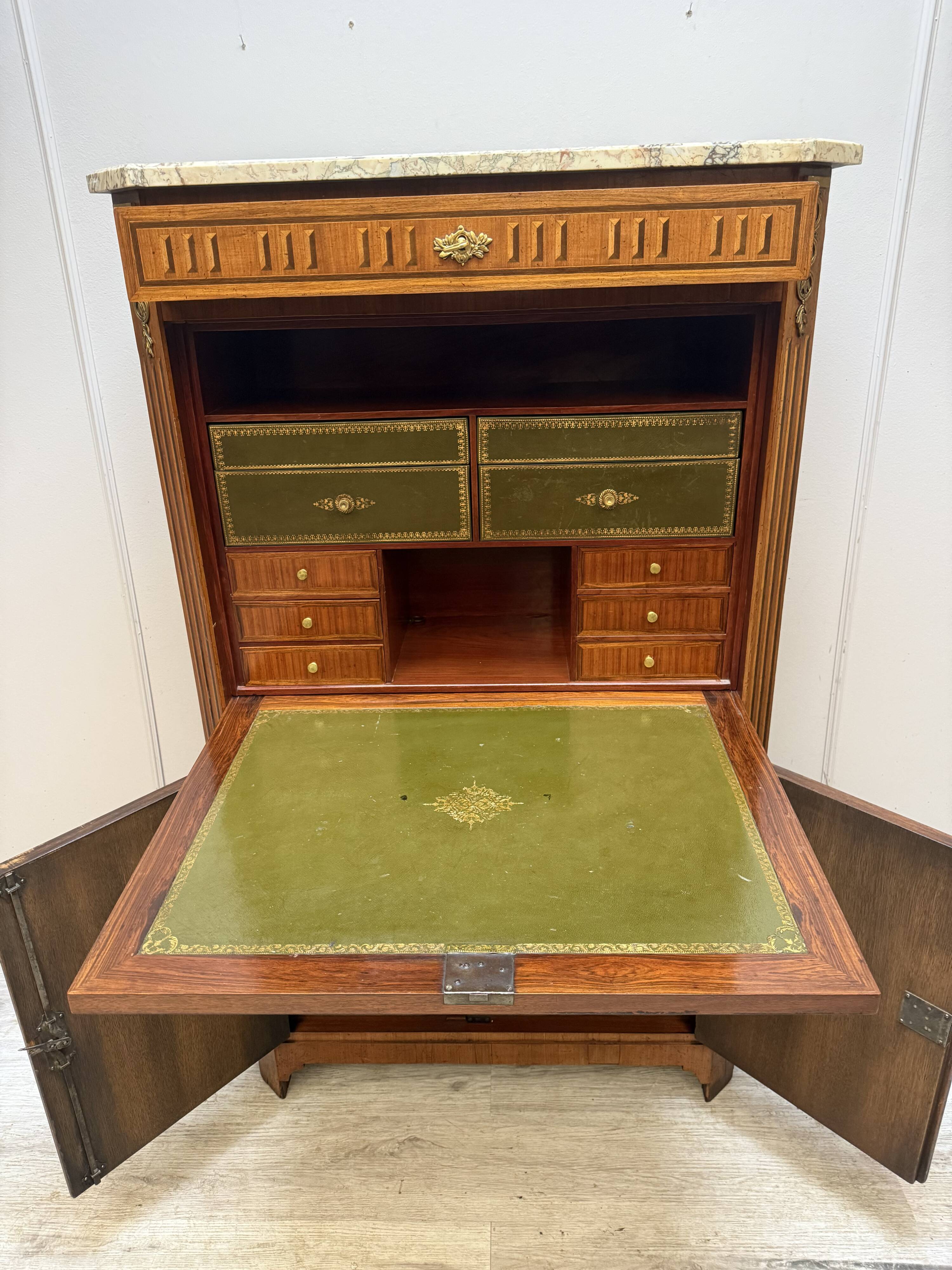 Louis XVI Style Marquetry Secretary
