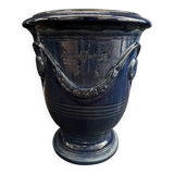 Vase d’Anduze émaillé bleu traditionnel – Modèle N°3 - 3