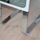 Double-sided psyche mirror white/smoked 1970s