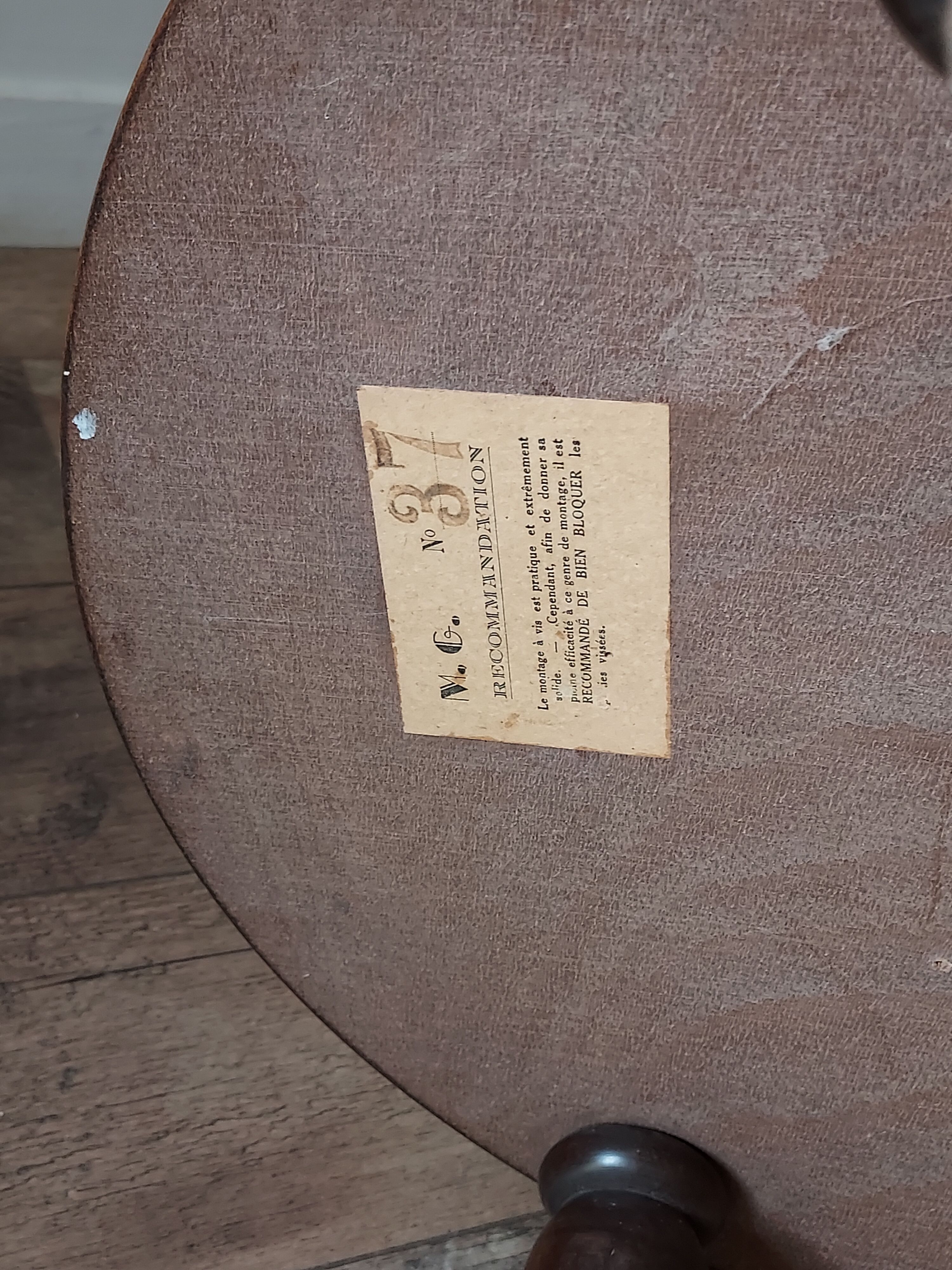 Turned wooden side table