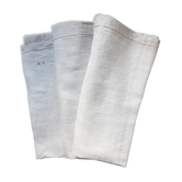 Dessus de lit ancien en lin bis avec petit monogramme rl