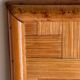 Italian mirror in woven rattan and sewn bamboo, 1970s