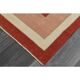 1970s Vintage Turkish Handmade Wool & Cotton Orange Area Rug 203x315