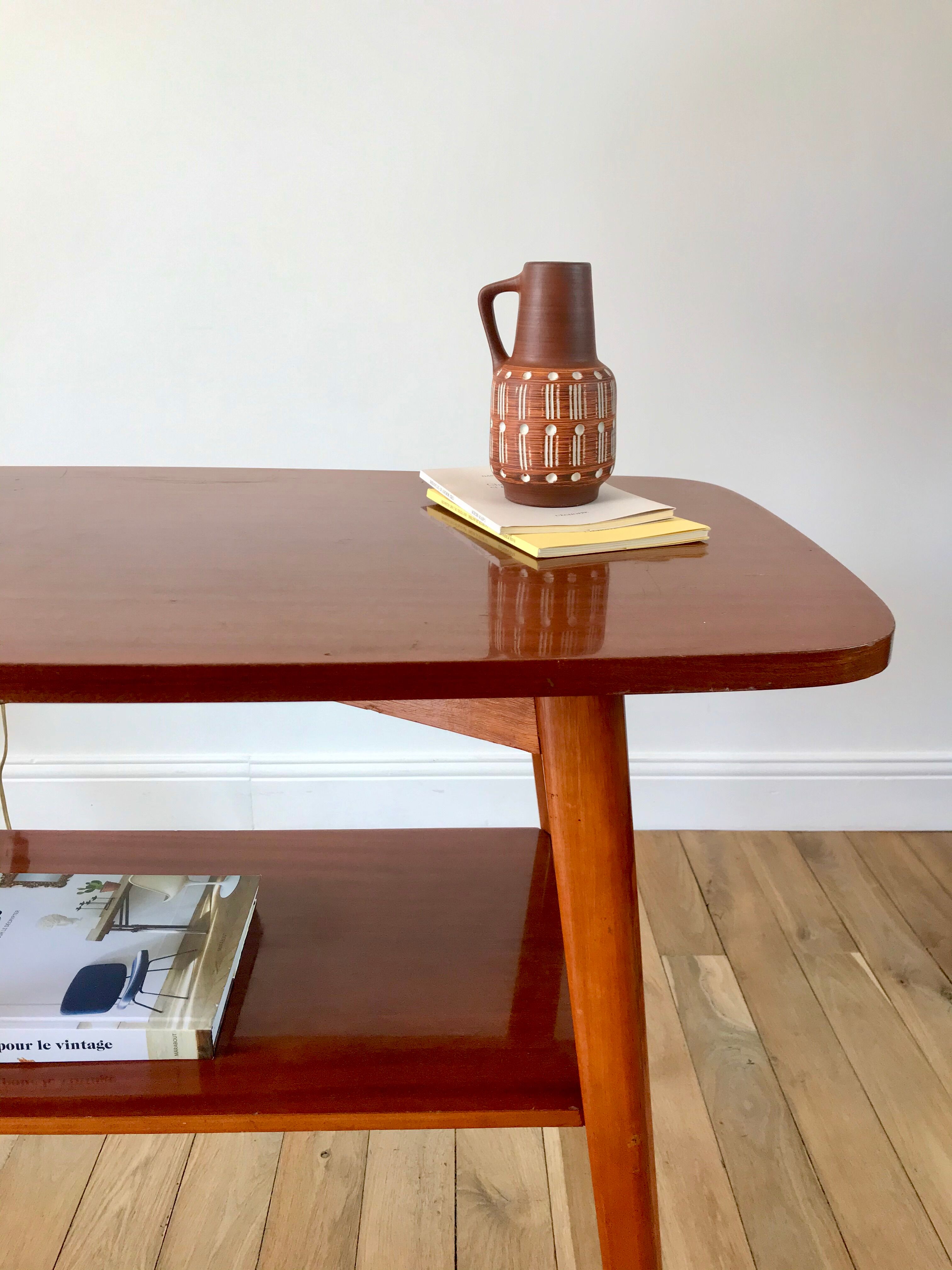 Table console in beech wood 50s