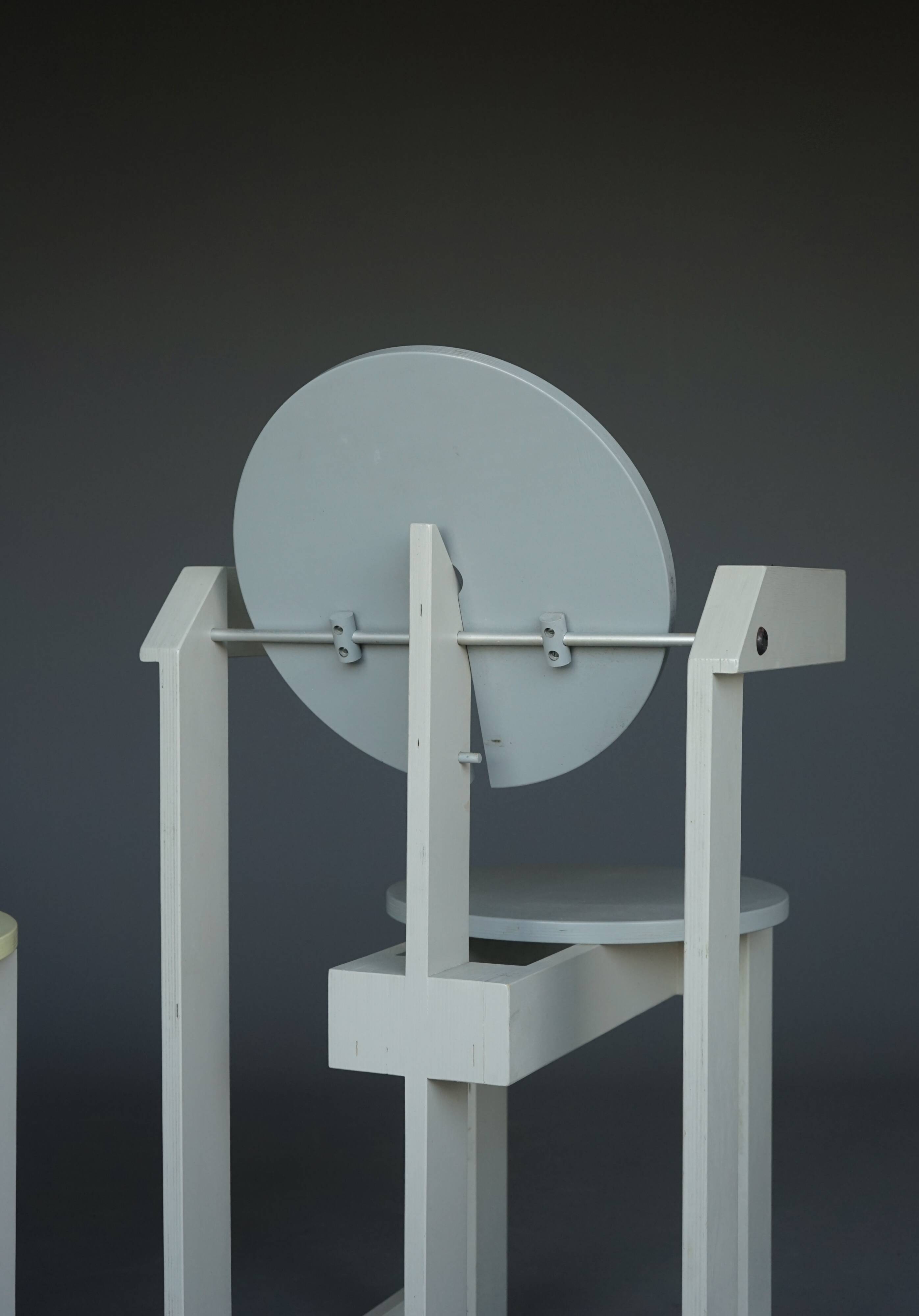 Rare pair of 'Plakhout' Side Chairs by Henk Lampe. 1979