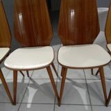 Rare set of 4 chairs Baumann 1960