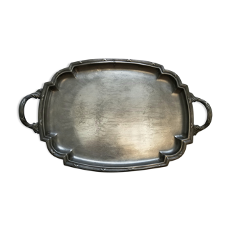 Vintage silver metal tray