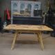 Rattan and ceramic table 1960