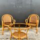 Salon de jardin en rotin et cannage