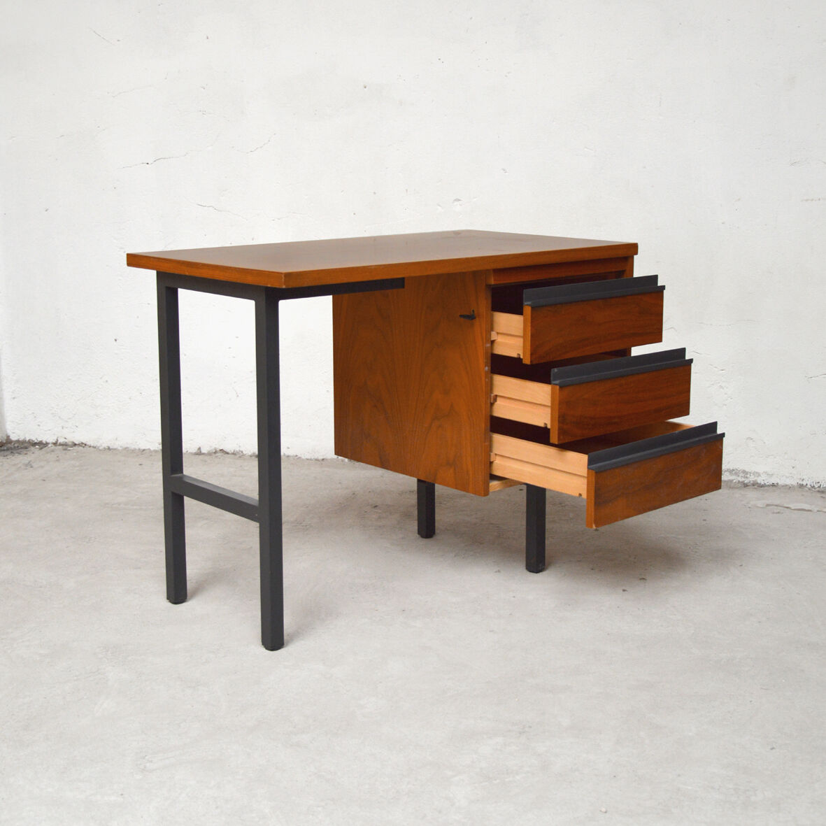 Desk wood and metal, 1970