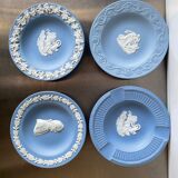 Lot of 4 Wedgwood BLUE Jasperware vintage