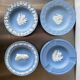 Lot de 4 Wedgwood BLEU Jasperware vintage
