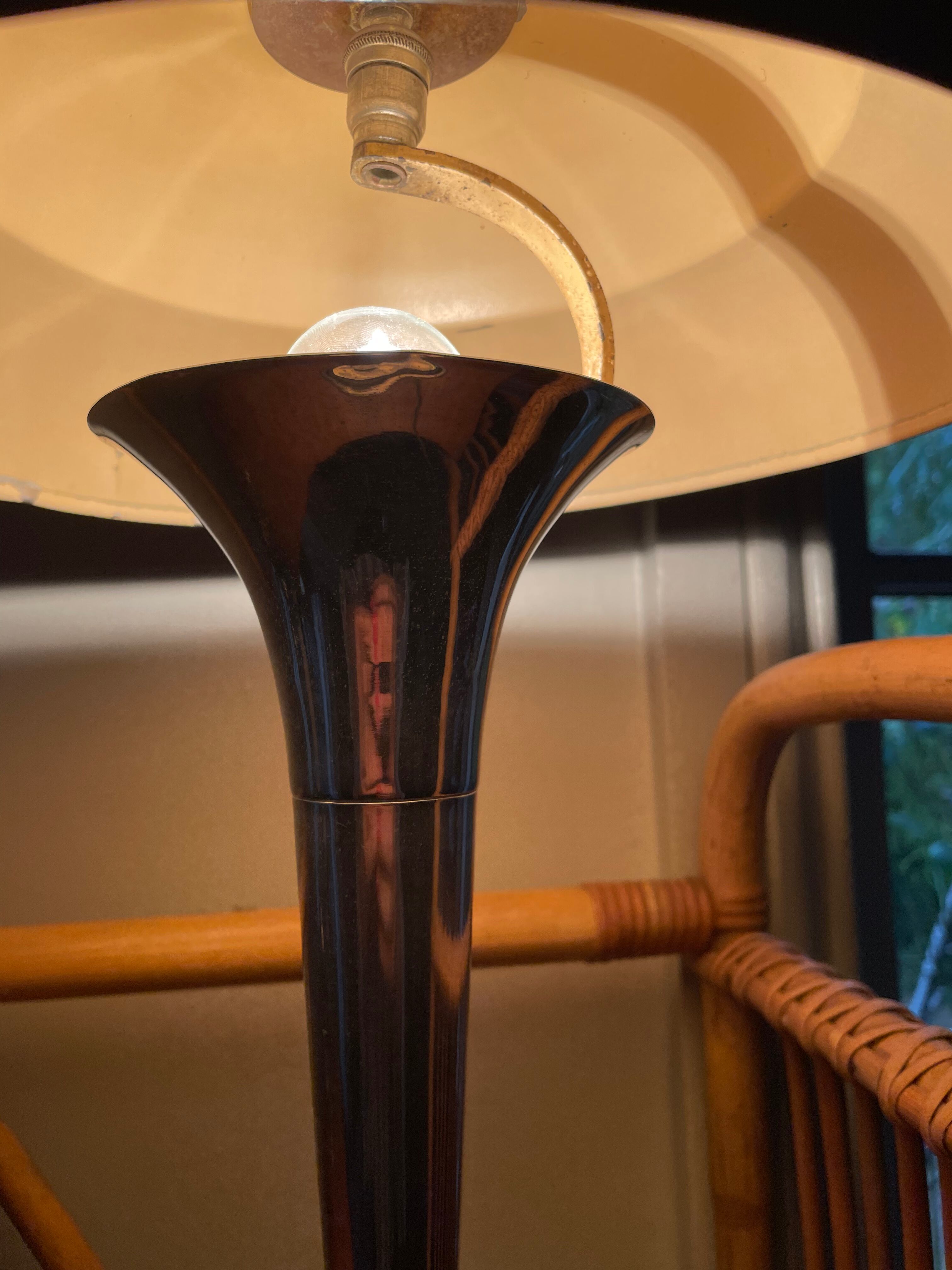 Art deco chrome mushroom lamp