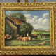 Painting XXeme - Oil on canvas depicting a cow herd signed Cédan 1944
