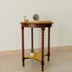 Old pedestal table, early 20th century, turned wooden legs