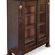 Antique low display cabinet with two glass doors,