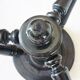 Piano stool of period and style Napoleon III, XIXth, tripod, blackened wood, adjustable