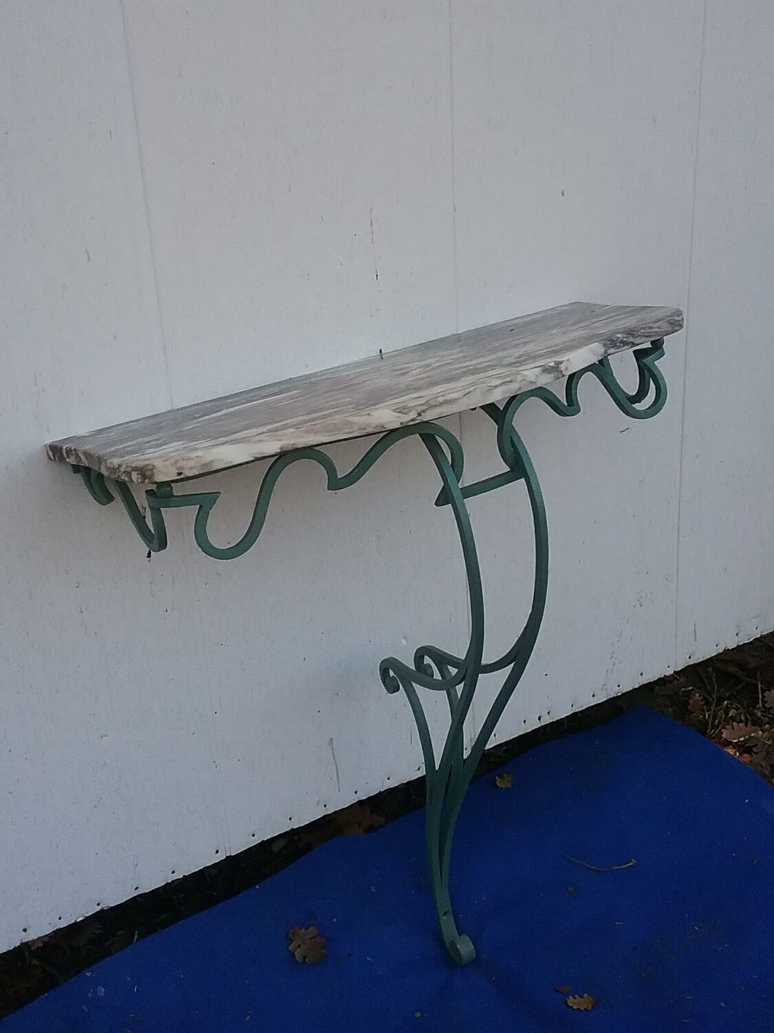 Small wrought iron console