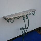 Small wrought iron console