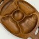 Solid teak aperitif dish