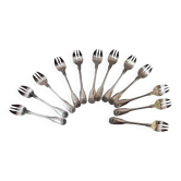 12 fourchettes à huître Cailar Bayard, modèle Coquille
