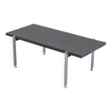 Table basse acier chromé et ardoise