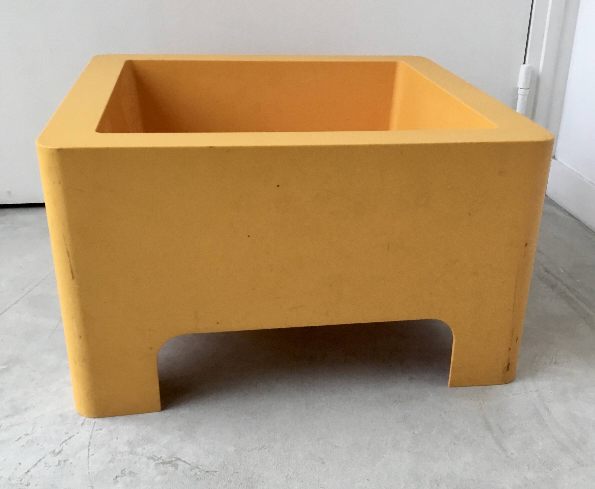 Emsa orange side table - space-age plastic 1960