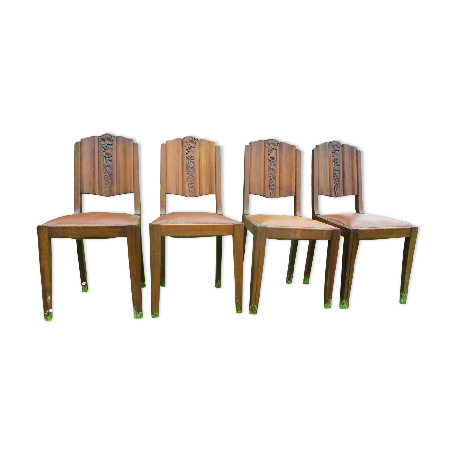 4 Art-deco Circa Chairs 1940