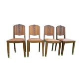 4 Art-deco Circa Chairs 1940